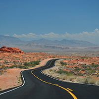 Road stretching into the distance - developing your vision
